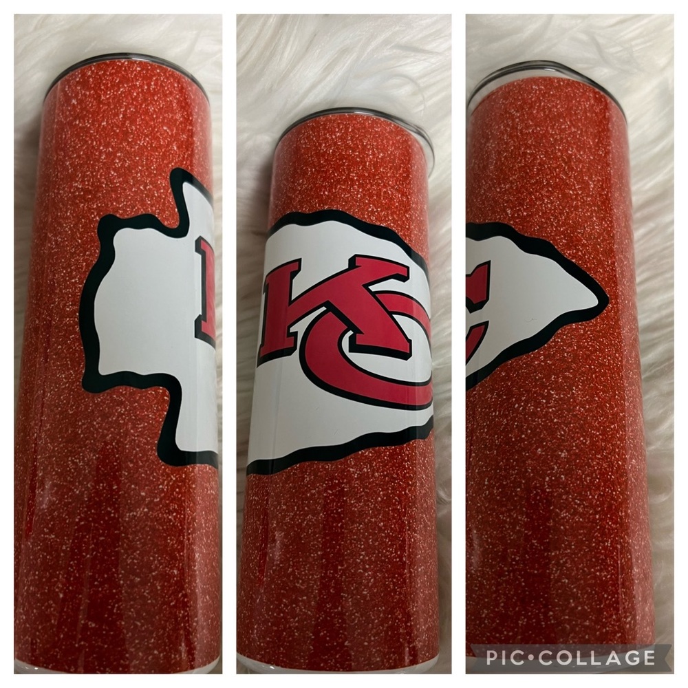 Brand new Kansas City Chiefs 20 ounce metal Tumblr